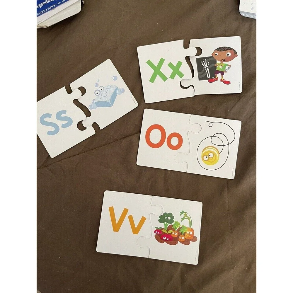 Alphabet Connect Preschool Puzzle Pairs 14 Double Sided Puzzles Learning Cards
